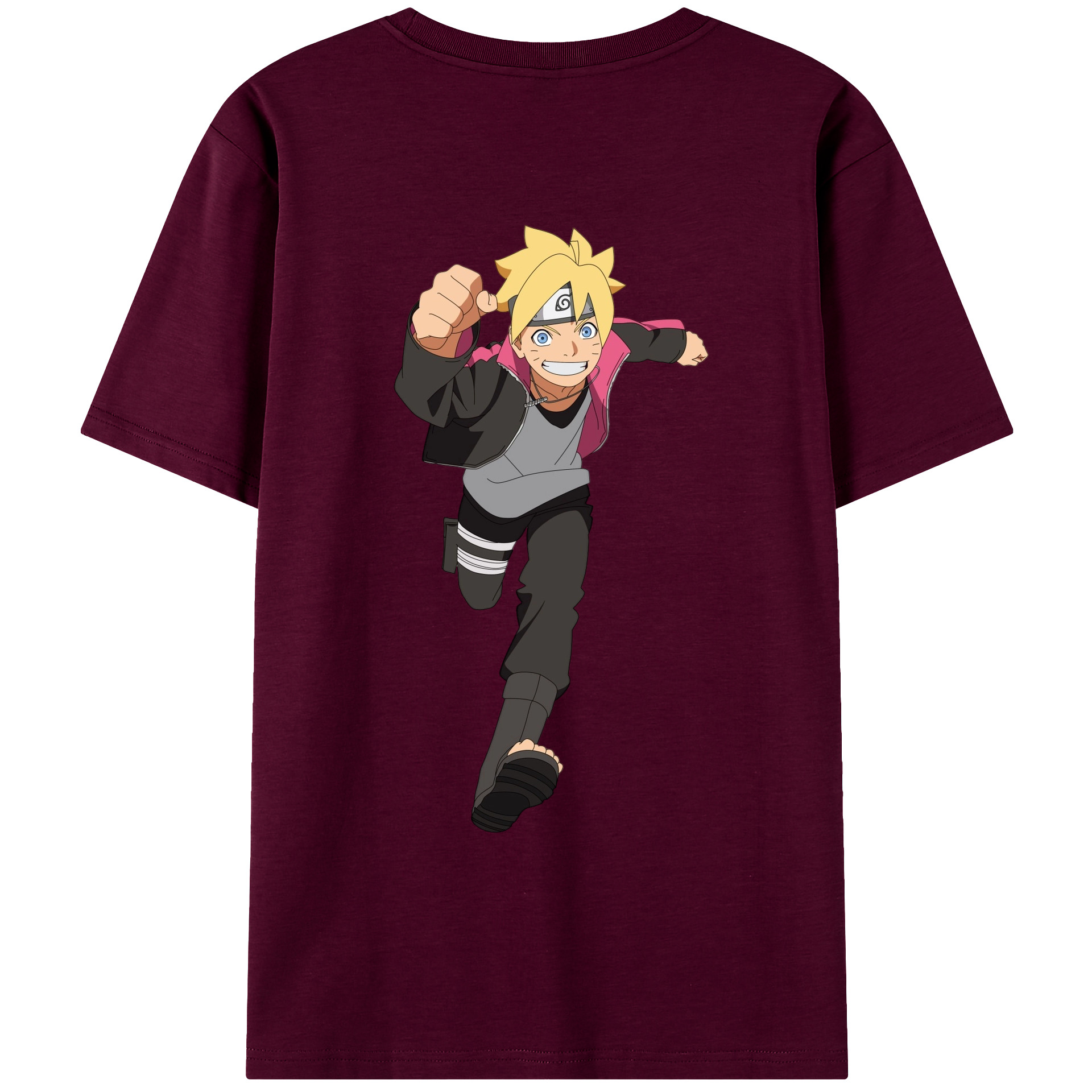 （画像用） NARUTO -ナルト- うずまき ボルト Uzumaki Boruto レディース半袖Tシャツ(バックプリント)